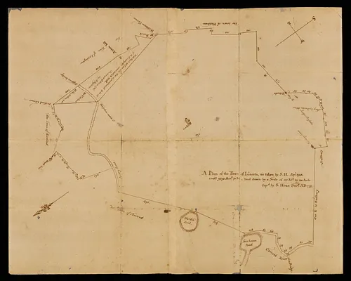 A plan of the Town of Lincoln as taken S.H. Apr 1758 cont' 9493 acr's 70 R[d]
