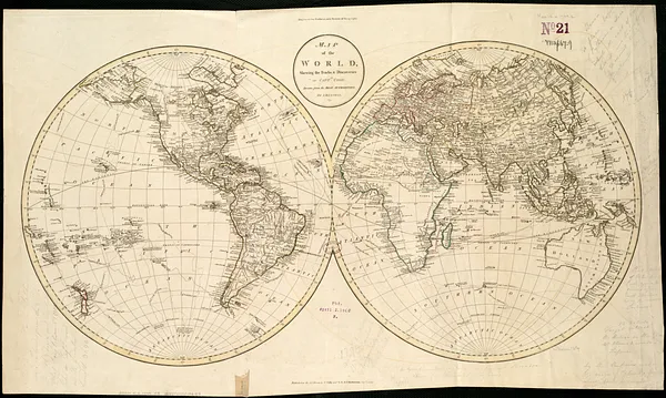 Map of the world, shewing the tracks & discoveries of Captn. Cook