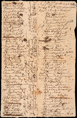 List of Males Over 16 Years Old, 1777