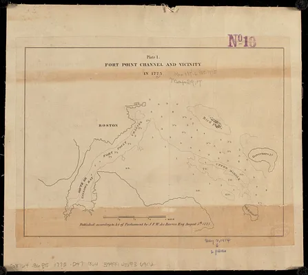 Fort Point Channel and vicinity in 1775