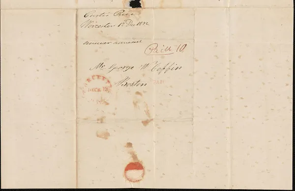 Curtis Rice to George Coffin, 12 December 1832