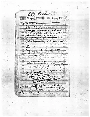 Lyndon Johnson's 1956 Desk Diary I, beginning 2/11/1956