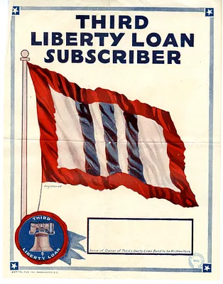 Third Liberty Loan Subscriber Decal
