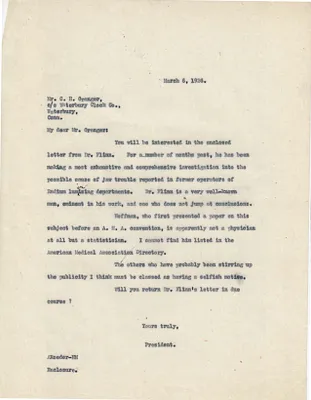 Letters Sent to C.H. Granger, March 6, 1926