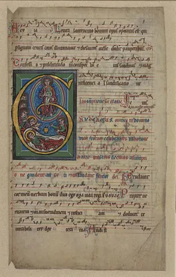 Single Leaf from a Gradual with the Assumption of the Virgin