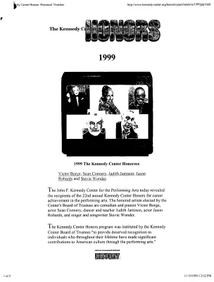 Kennedy Center Honors 1999