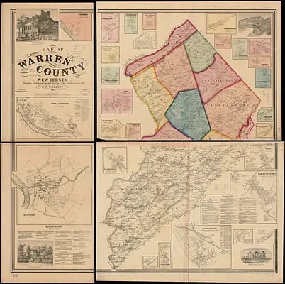 Map of Warren County, New Jersey