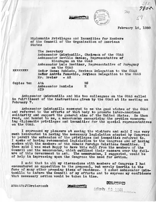 Memorandum of Conversation with Secretary of State Dean Acheson and Representatives of the Council of the Organization of American States