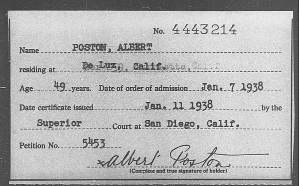 Poston, Albert - 1938