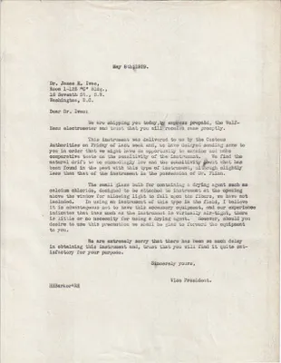 Letters Sent to Dr. James E. Ives, May 8, 1929