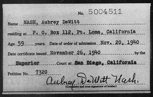 Nash, Aubrey DeWitt - 1940