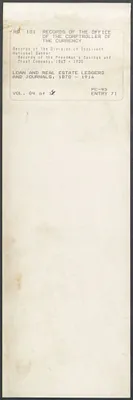 Loan and Real Estate Ledgers and Journals: Loan Journal - B, 1873-1878