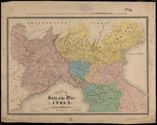 Map of the seat of the war in Italy