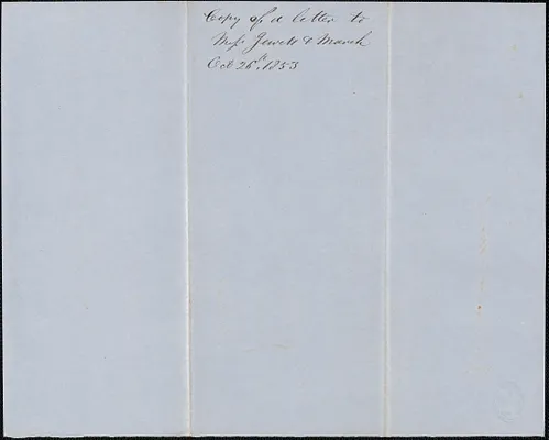 Copy of a letter from Samuel Warner to Jewett and March, 26 October 1853