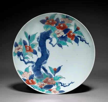 Dish with Camellia