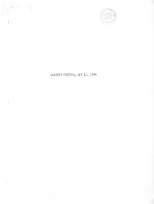Cabinet Meeting Minutes