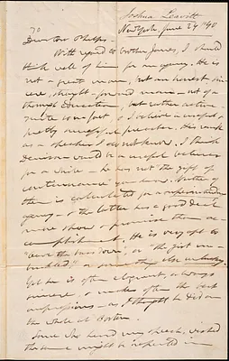 Letter from Joshua Leavitt, New York, to Amos Augustus Phelps, June 24 /'40