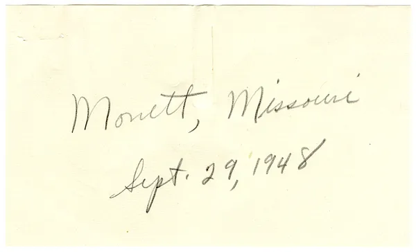 Press Release, Speech of President Harry S. Truman, Monett, Missouri