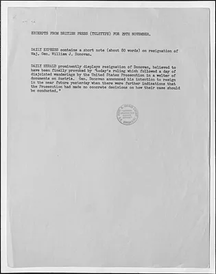 Memorandum, Excerpts from British Press