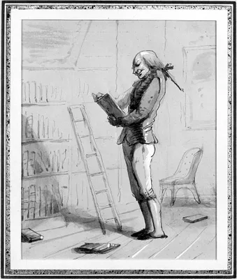 Bibliomaniac with an ""Elzivir"" in Hand!