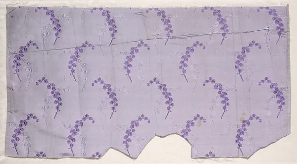 Brocaded Taffeta with Lily of the Valley Design