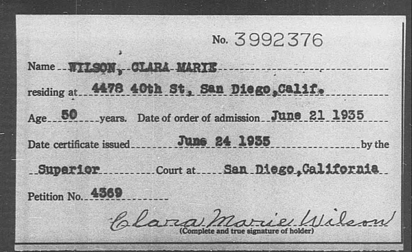 Wilson, Clara Marie - 1935