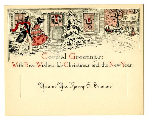 Christmas Card of Harry S. Truman and Bess Truman
