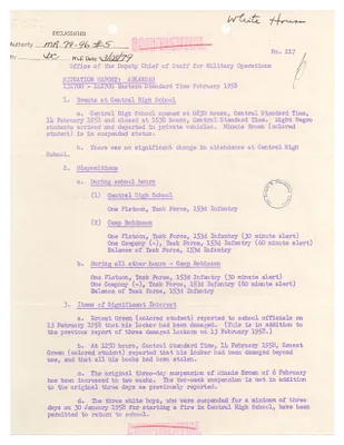 Situation Report 217 by the Office of the Deputy Chief of Staff for Military Operations