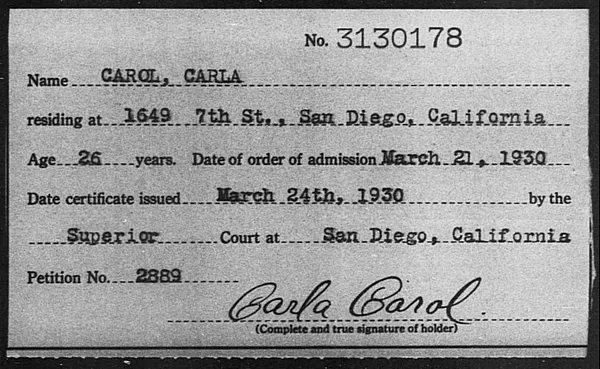 Carol, Carla - 1930