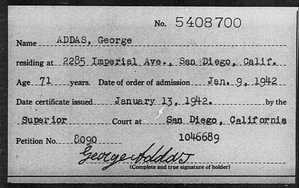 Addas, George - 1942