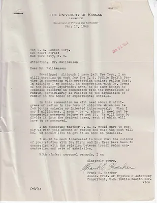 Letters Received to Mr. Wallhausen [C.W. Wallhausen], January 17, 1946
