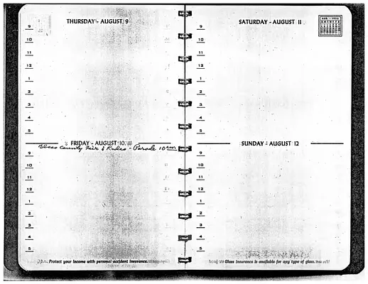 Lyndon Johnson's 1956 Desk Diary II, beginning 8/9/1956