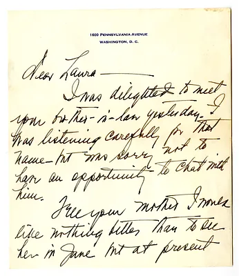 Letter from Bess W. Truman to Laura Eckert