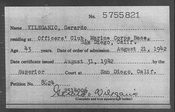 Vileganio, Gerardo - 1942