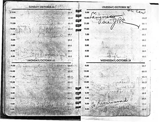 Lyndon Johnson's 1947 Desk Diary, beginning 10/26/1947