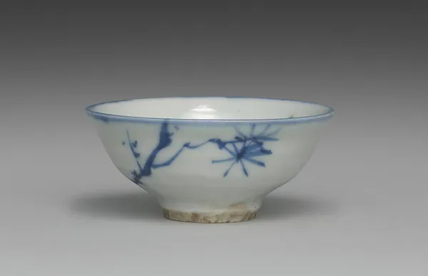 Sake Cup with Auspicious Plants