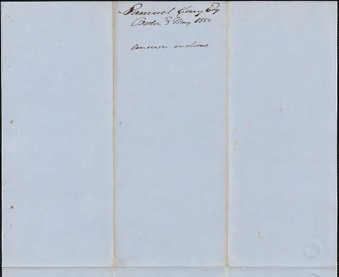 Samuel Cony to George Coffin, 3 May 1850
