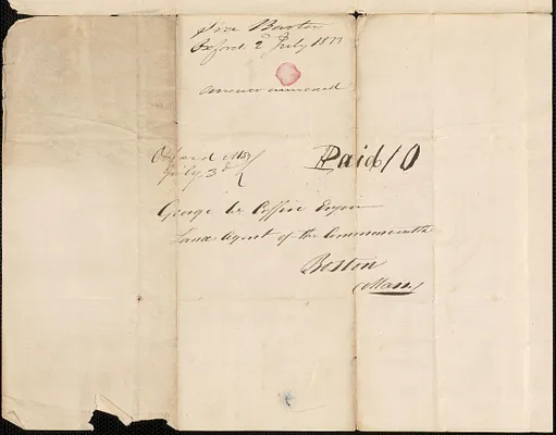 Ira Baxter to George Coffin, 2 July 1833