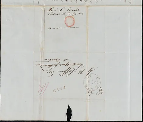 Levi L. Lowell to George Coffin, 12 January 1844