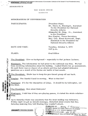 October 9, 1973 - Kissinger, Haig, Ziegler