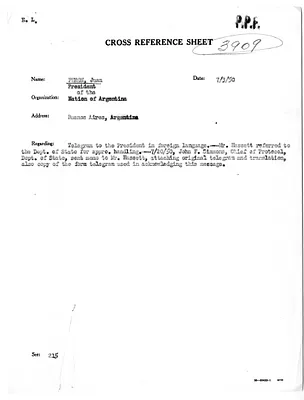 Cross Reference Memorandum