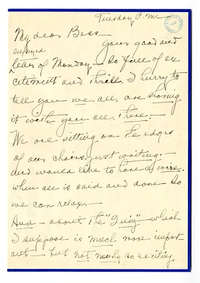 Letter from Madge Gates Wallace to Bess W. Truman