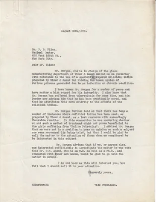 Letters Sent to Dr. F.B. Flinn [Dr. Frederick B. Flinn], August 28, 1928
