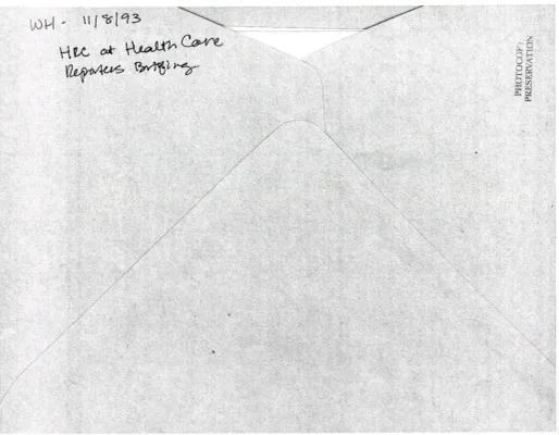 Press/Interviews: [WH - 11/8/93 HRC at Health Care Reporters Briefing]