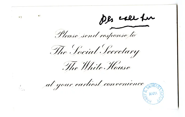 Invitation from First Lady Rosalynn Carter to Bess W. Truman