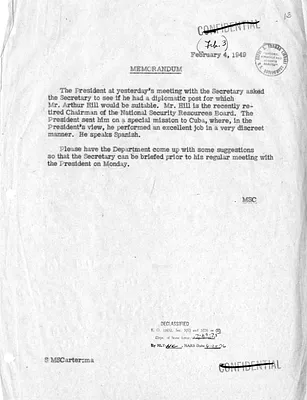 Memorandum of Conversation with Secretary of State Dean Acheson and President Harry S. Truman