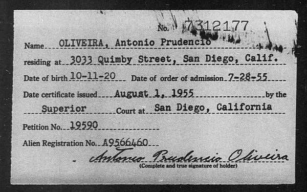 Oliveira, Antonio Prudencio - 1955