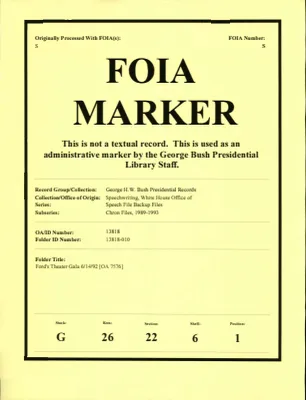 Ford's Theater Gala 6/14/92 [OA 7576]