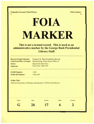 National Association of Religious Broadcasters 1/27/92 [OA 6096] [1]