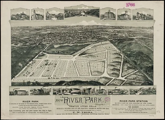 Map of River Park, Newton Upper Falls